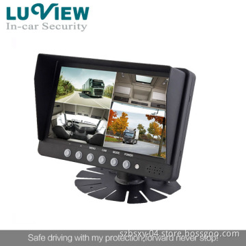7 Inch Digital LCD Quad Monitor for Bus